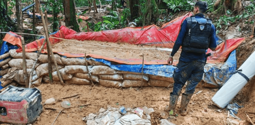 La Fuerza Pública pone orden contra minería ilegal en Cerro Conchuditas de Cutris
